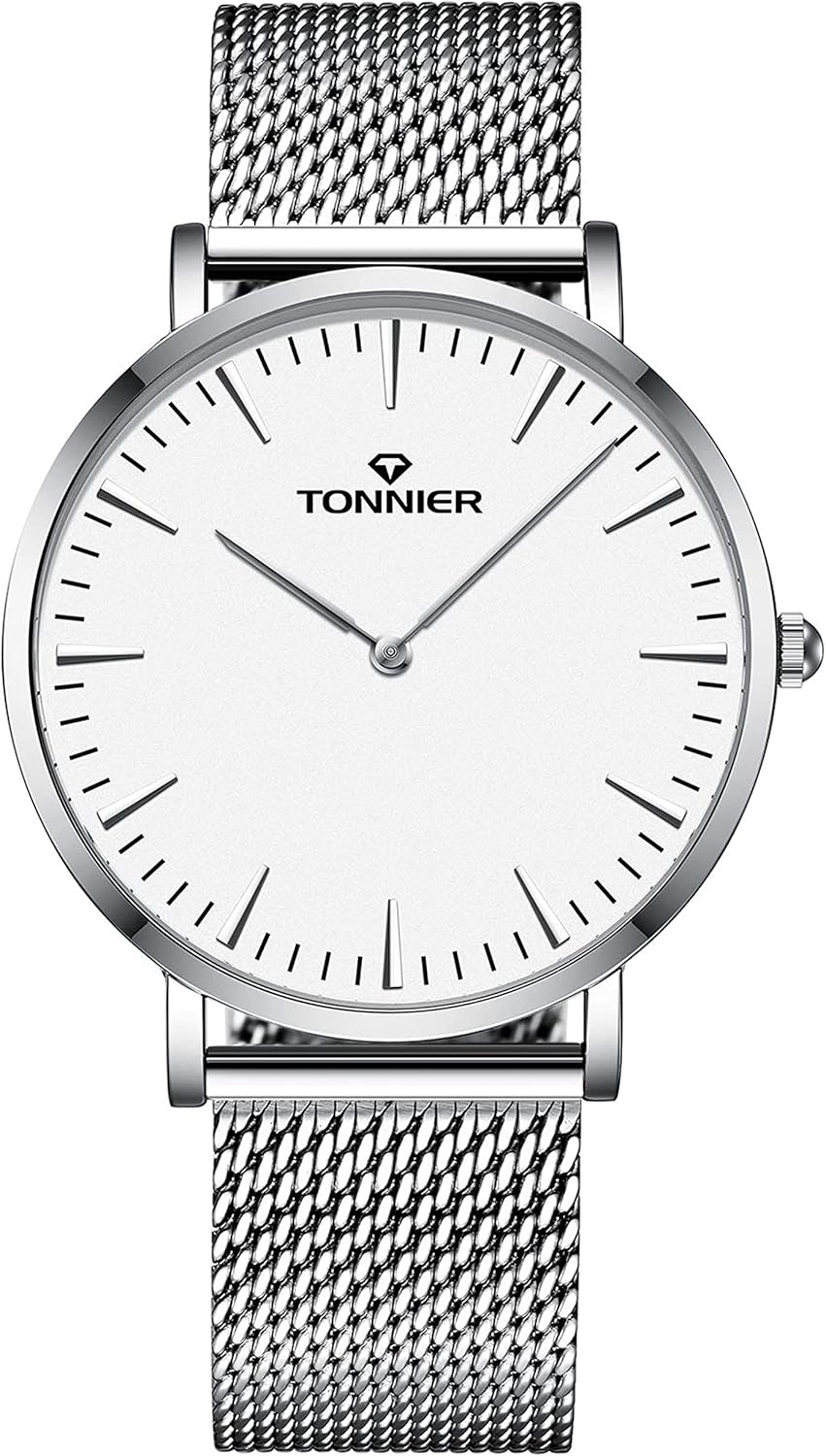 RUIWATCHWORLD Men's Analog Quartz Watch Men Ultra-Thin Dial Watches Stainless Steel Waterproof Fashion Wrist Watch - Image 8