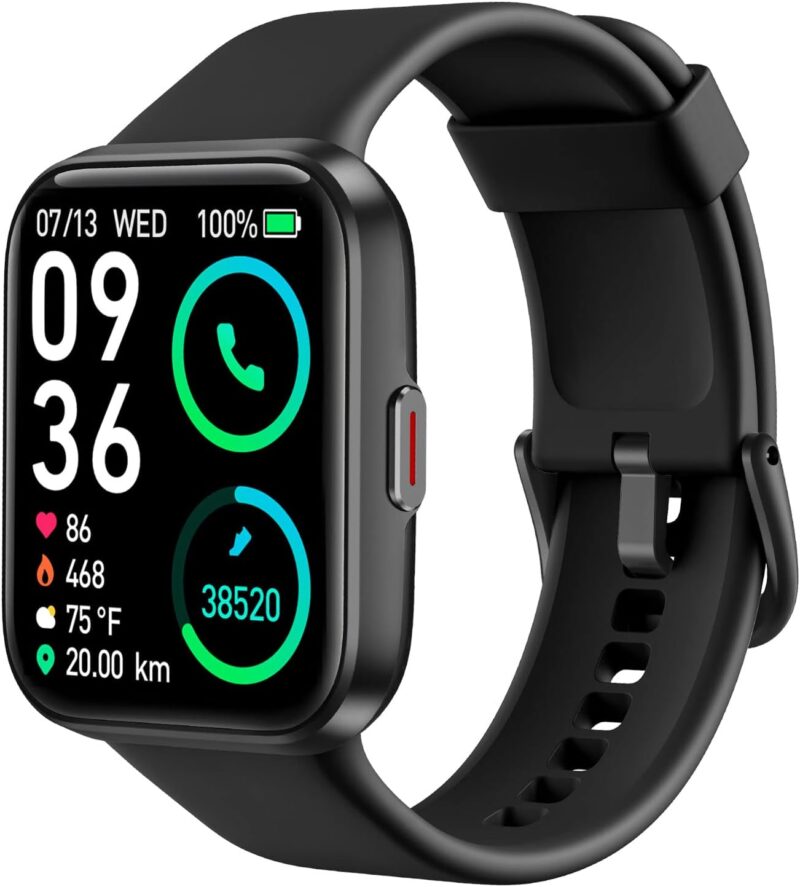 SKG Smart Watch for Men Women Android iPhone, Smartwatch with Alexa Built-in & Bluetooth Call(Answer\/Make Call) 1.69" Fitness Tracker with IP68 Waterproof, 60+ Sports, Heart Rate SpO2 Monitor, V7 Pro