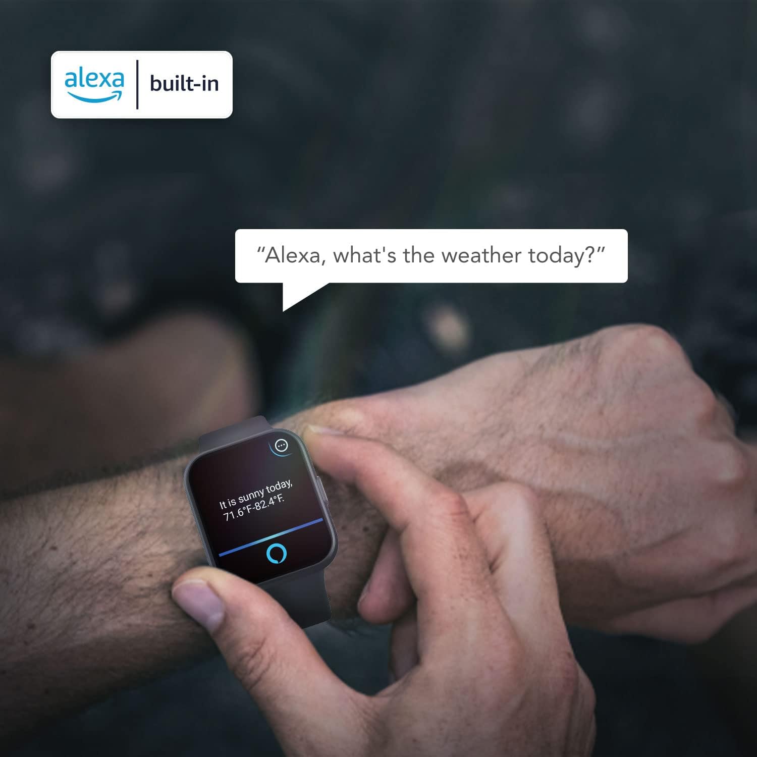 SKG Smart Watch for Men Women Android iPhone, Smartwatch with Alexa Built-in & Bluetooth Call(Answer\/Make Call) 1.69" Fitness Tracker with IP68 Waterproof, 60+ Sports, Heart Rate SpO2 Monitor, V7 Pro - Image 2