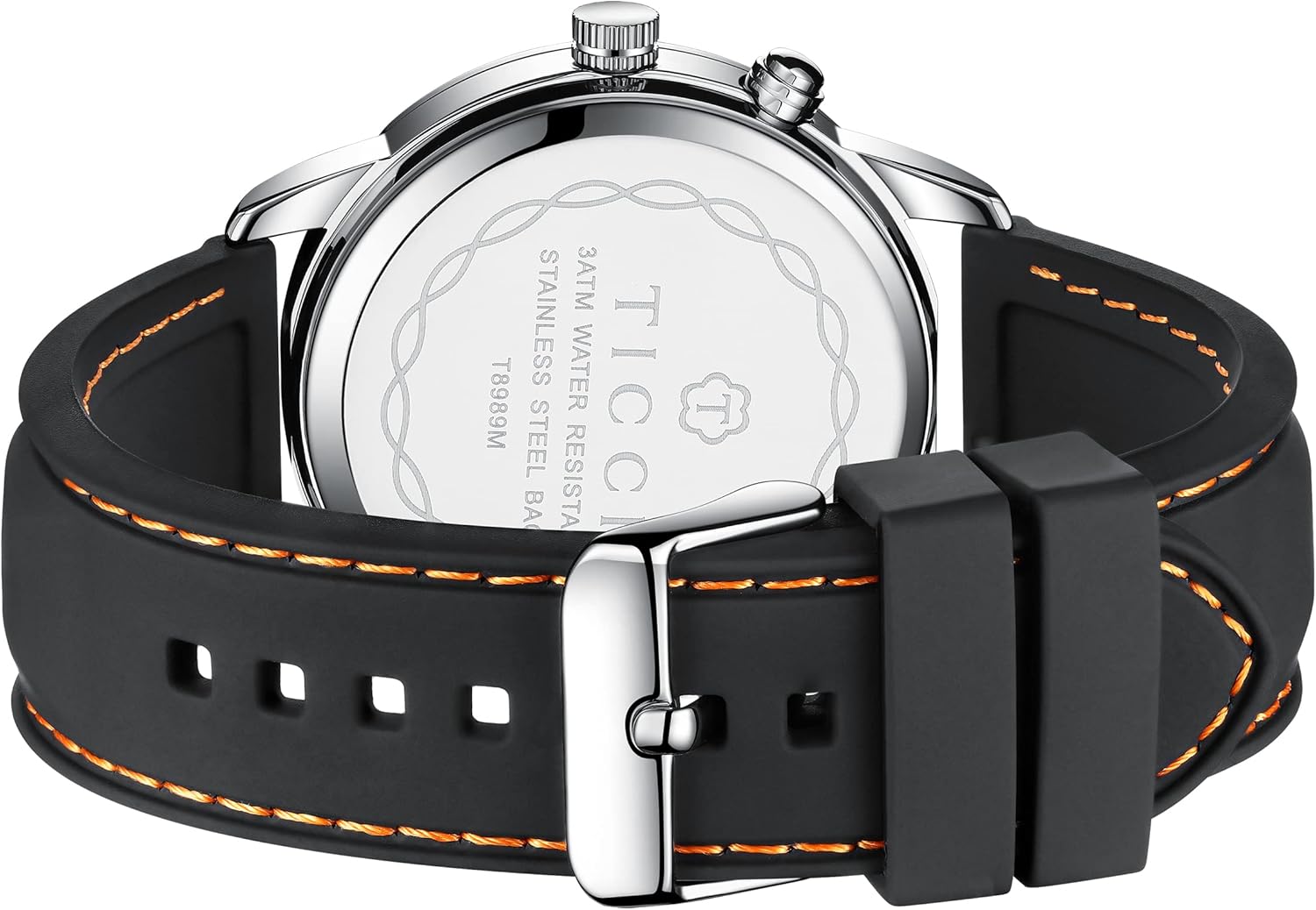 TICCI Men Unisex Medical Quartz Watch Glow in Dark Arabic Numerals Military Time Lighted Easy Read Face Silicone Band Waterproof for Students Nurses Doctors - Image 4