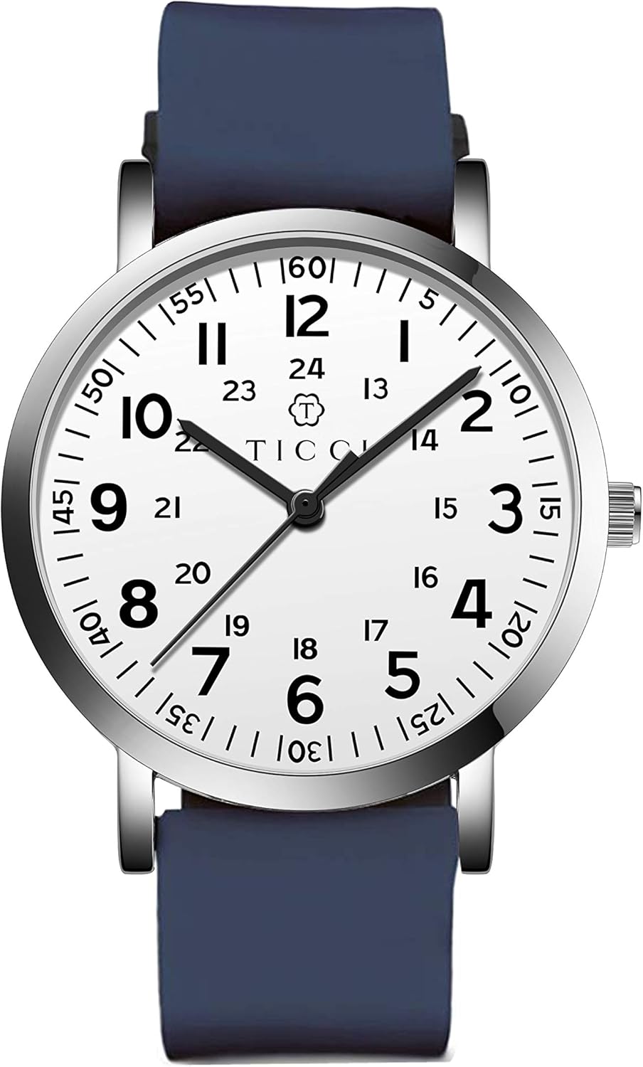 TICCI Unisex Men Women Medical Quartz Watch Arabic Numerals Military Time Easy Read Dial Silicone Band Waterproof for Students Doctors Nurses - Image 12