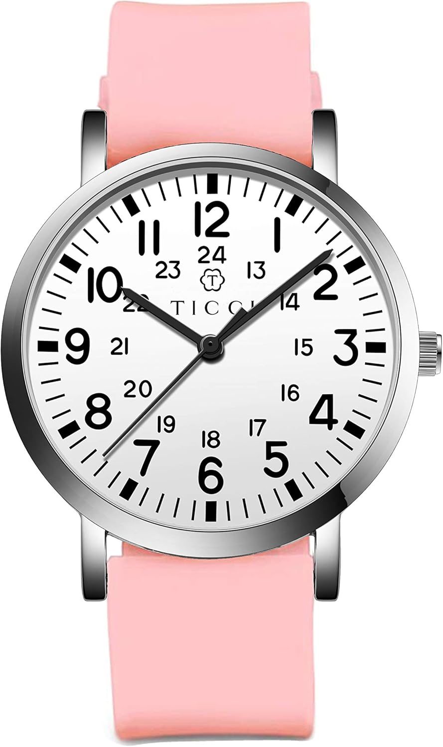 TICCI Unisex Men Women Medical Quartz Watch Arabic Numerals Military Time Easy Read Dial Silicone Band Waterproof for Students Doctors Nurses - Image 8
