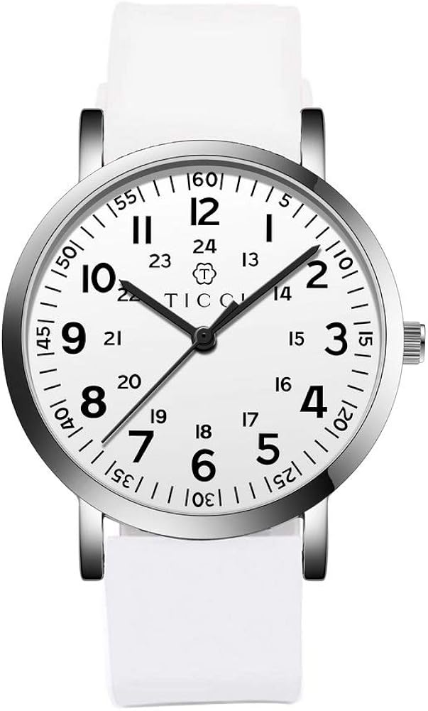 TICCI Unisex Men Women Medical Quartz Watch Arabic Numerals Military Time Easy Read Dial Silicone Band Waterproof for Students Doctors Nurses - Image 16