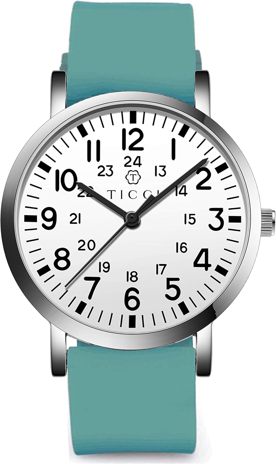 TICCI Unisex Men Women Medical Quartz Watch Arabic Numerals Military Time Easy Read Dial Silicone Band Waterproof for Students Doctors Nurses - Image 26