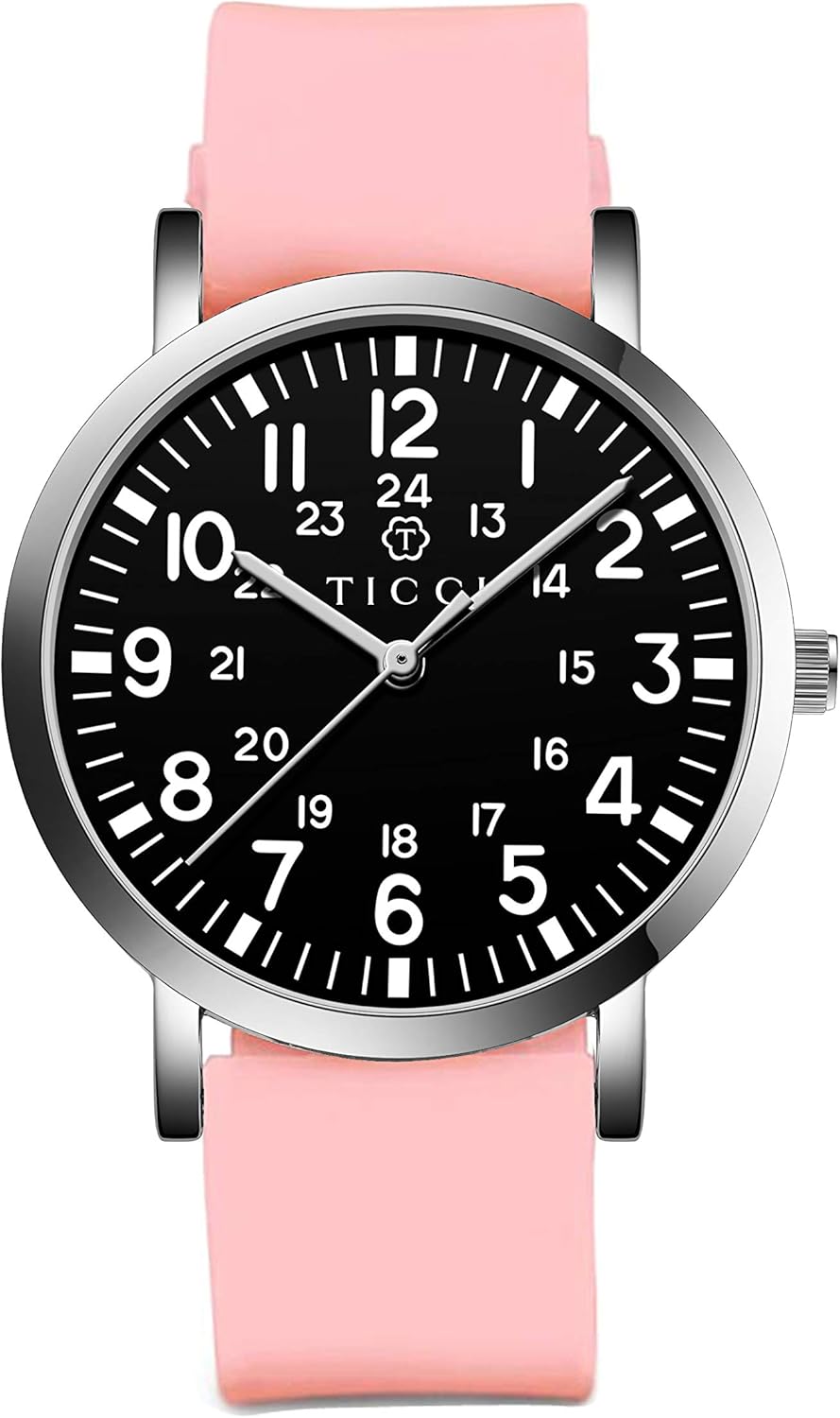 TICCI Unisex Men Women Medical Quartz Watch Arabic Numerals Military Time Easy Read Dial Silicone Band Waterproof for Students Doctors Nurses - Image 21