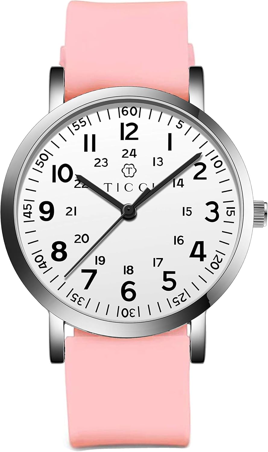 TICCI Unisex Men Women Medical Quartz Watch Arabic Numerals Military Time Easy Read Dial Silicone Band Waterproof for Students Doctors Nurses - Image 7