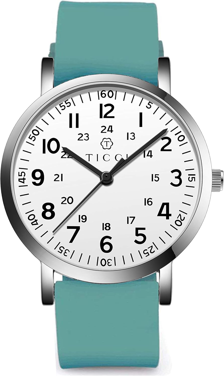TICCI Unisex Men Women Medical Quartz Watch Arabic Numerals Military Time Easy Read Dial Silicone Band Waterproof for Students Doctors Nurses - Image 18