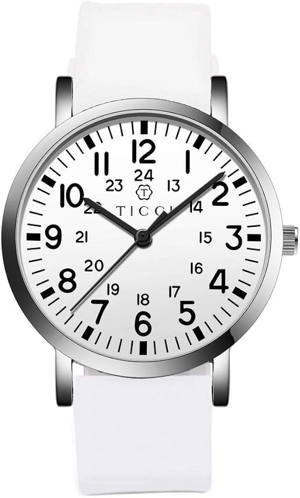 TICCI Unisex Men Women Medical Quartz Watch Arabic Numerals Military Time Easy Read Dial Silicone Band Waterproof for Students Doctors Nurses - Image 10