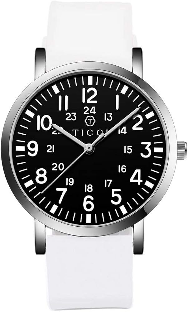 TICCI Unisex Men Women Medical Quartz Watch Arabic Numerals Military Time Easy Read Dial Silicone Band Waterproof for Students Doctors Nurses - Image 27