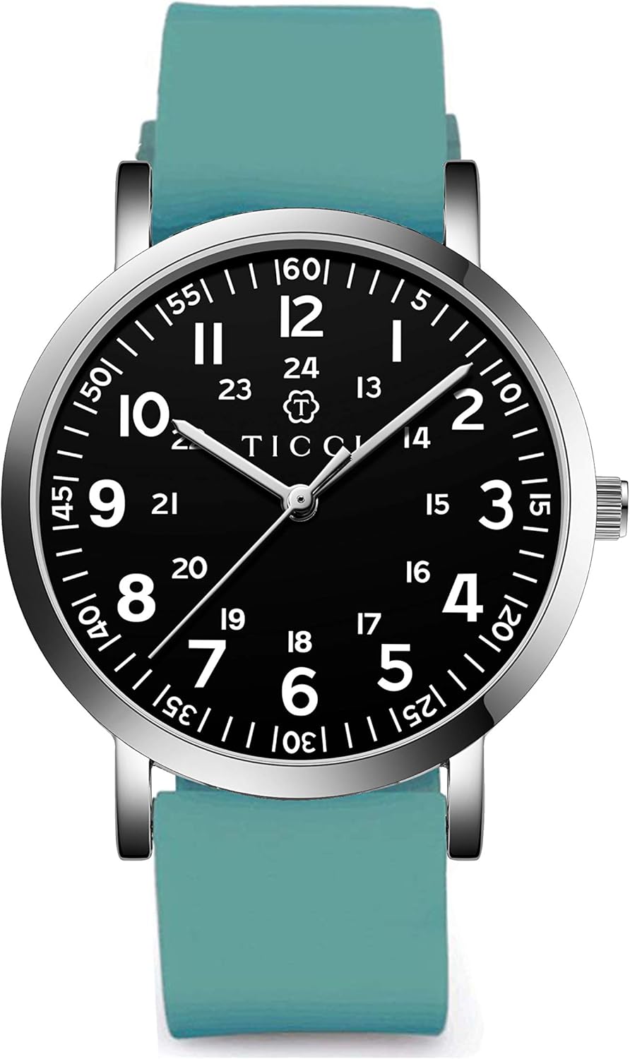 TICCI Unisex Men Women Medical Quartz Watch Arabic Numerals Military Time Easy Read Dial Silicone Band Waterproof for Students Doctors Nurses - Image 14