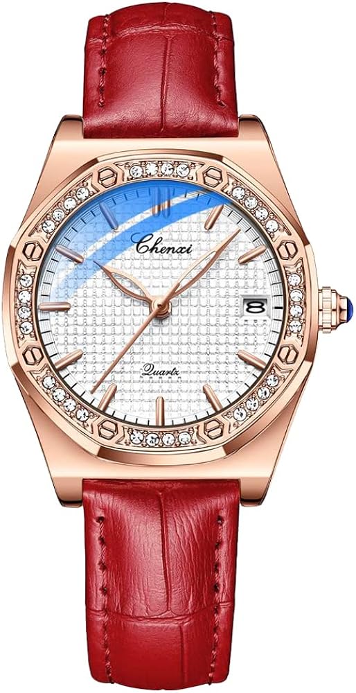 Tiong Fashion Casual Ladies Watch, Leather Strap Quartz Waterproof Watch for Women - Image 11
