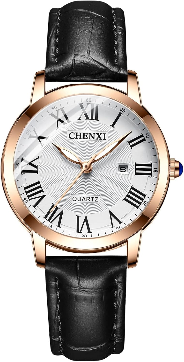Tiong Fashion Casual Ladies Watch, Leather Strap Quartz Waterproof Watch for Women - Image 12