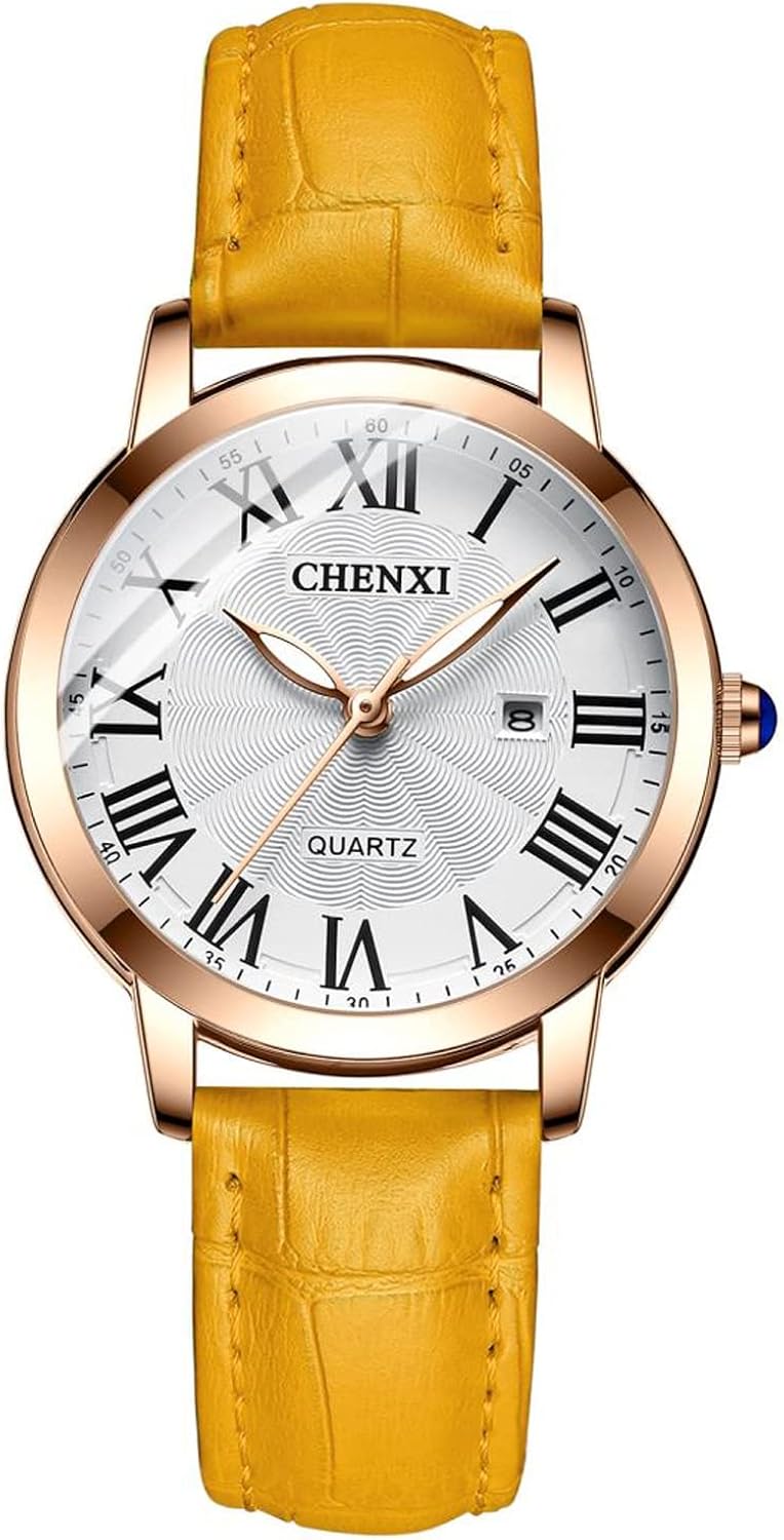 Tiong Fashion Casual Ladies Watch, Leather Strap Quartz Waterproof Watch for Women - Image 8