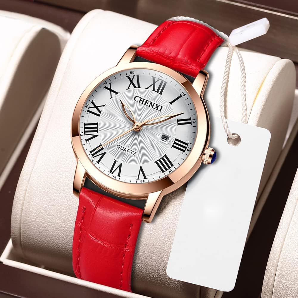 Tiong Fashion Casual Ladies Watch, Leather Strap Quartz Waterproof Watch for Women - Image 7