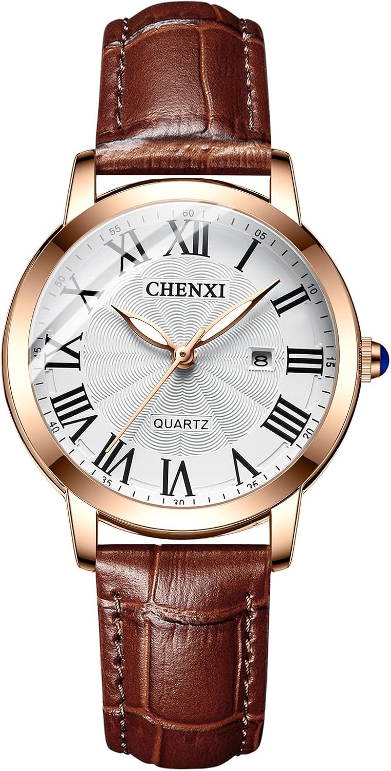 Tiong Fashion Casual Ladies Watch, Leather Strap Quartz Waterproof Watch for Women - Image 10