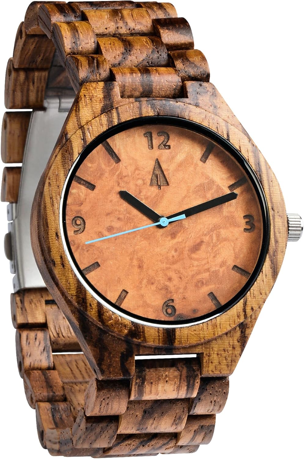 treehut Wooden Watch for Men with Adjustable Wood Strap & Stainless Steel Buckle \u2013 Japanese Quartz Analog Watch with Gift Box \u2013 Wrist Wood Watch Made from Ebony & Walnut Wood Great Gifts for Men