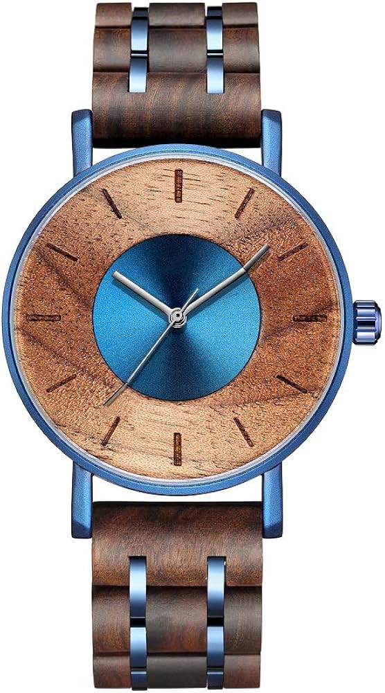 WASTIME Wooden Watch for Men Women, Stylish Chronograph Military Casual Calendar Wood Watches - Image 8