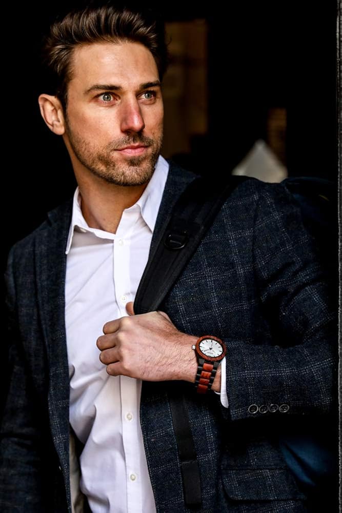 Wilds Wood Watches for Men - with Date Display - Minimalist Collection Analog Wooden Wrist Watch with Premium Japanese Quartz Movement - Lightweight, Stylish, Durable - Men Gift Ideas \u2026 - Image 4