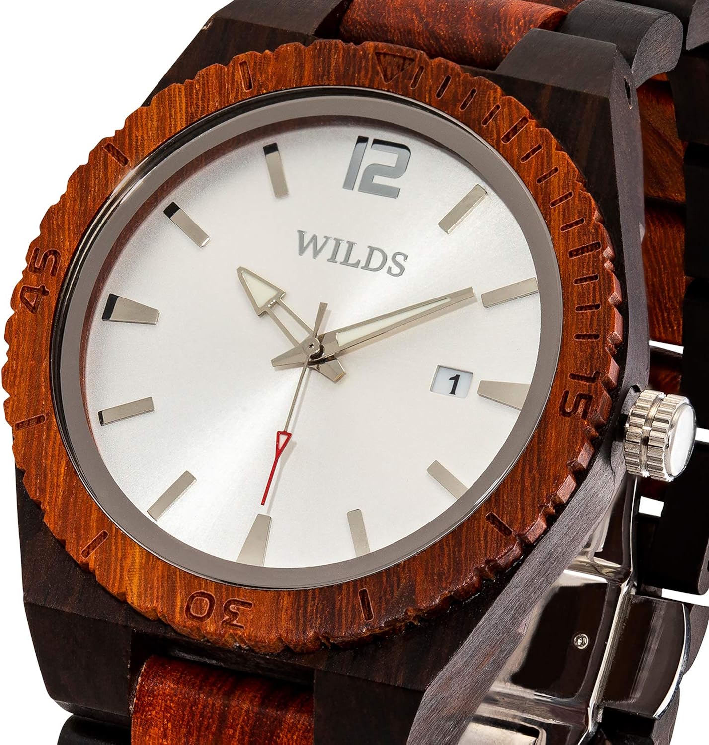 Wilds Wood Watches for Men - with Date Display - Minimalist Collection Analog Wooden Wrist Watch with Premium Japanese Quartz Movement - Lightweight, Stylish, Durable - Men Gift Ideas \u2026 - Image 2